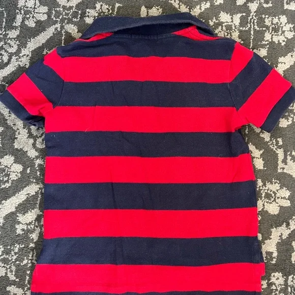 Ralph Lauren Boys Red | Blue Polo Shirt size: 3T - Picture 3 of 3